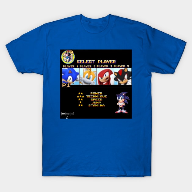 Streets of Rage x Sonic the Hedgehog (Sonic) T-Shirt by evenflowmusikapparel